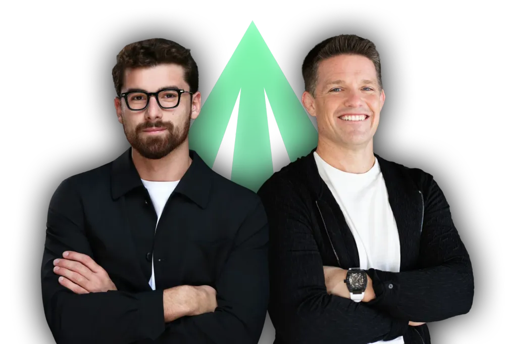 Iman Gadzhi and Russell Brunson, hosts of Side Hustle Summit 2026